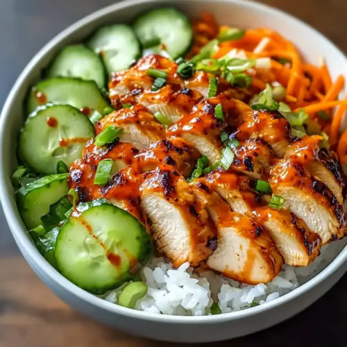 Hähnchen Bowl mit cremiger Soße